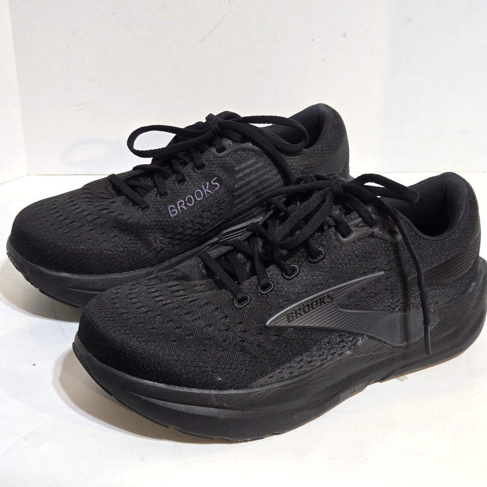 Brooks Ghost 3 Max Running Shoes Womens 9.5 Extra Wide 2E Black DNA LOFT Sneaker